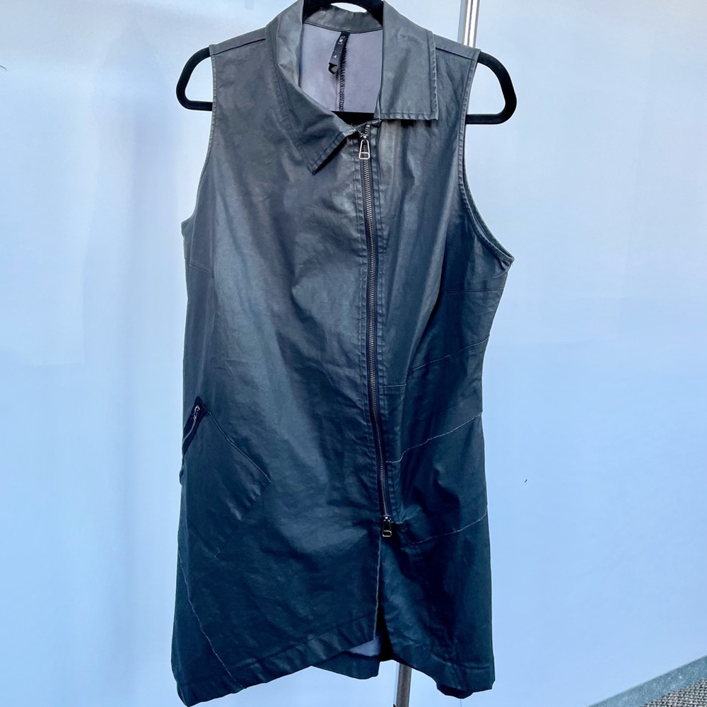 Porto SF black Oilskin vest-dress XL $40